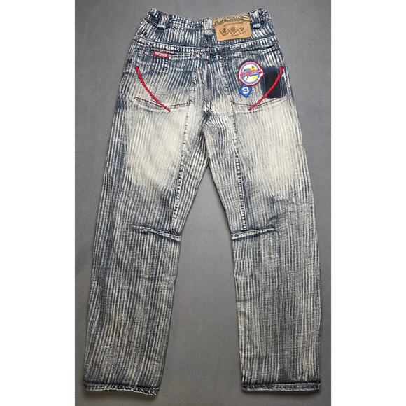 Akademiks Baggy Jeans Mens 32 (Fits 30x32) Faded  Wide Leg Denim Y2K Skater - Picture 1 of 11
